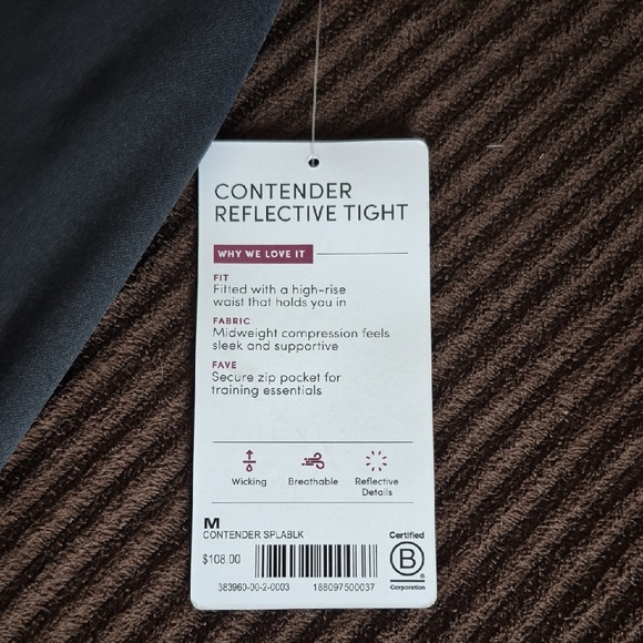 Athleta Black Sparkle Gradient Leggings - Picture 2 of 7